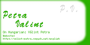 petra valint business card